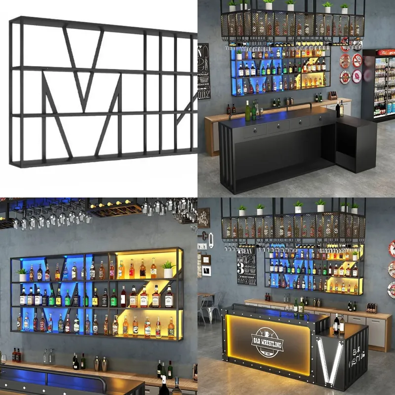 ชั้นวางไวน์ติดผนังเหล็กดัด สำห - Wine & Beer Guayaquil บทวิจารณ์และราคา
