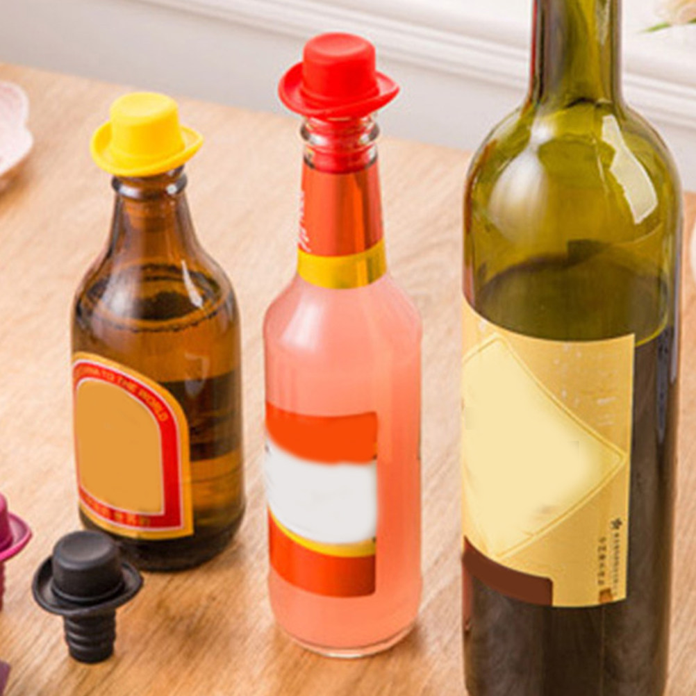 4 ชิ้น จุกปิดขวดไวน์ซิลิโคน ดี - Wine Beer Hat บทวิจารณ์และราคา